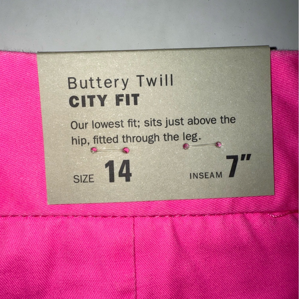 J. Crew 7" Chino Shorts Size 14 Wildflower Pink Deadstock Preppy Summer - Picture 2 of 12
